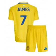 Leeds United Daniel James #7 Bortedraktsett Barn 2024-25 Kortermet (+ korte bukser)